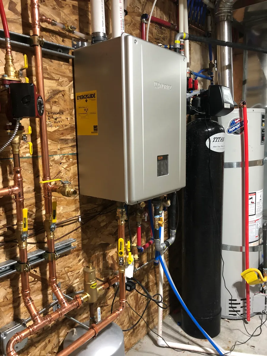 Tankless water heater installation