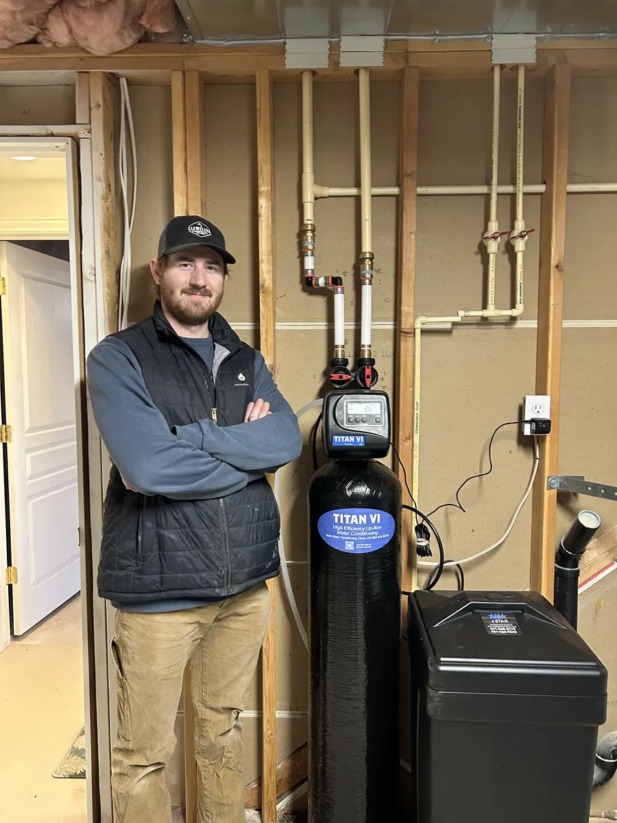 Water softener installed by Llewellyn Plumbing
